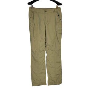 Columbia Bug Shield Pants Women's 8 Khaki Nylon Cargo Hiking Fishing Outdoor